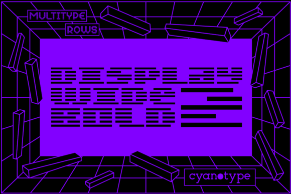 MultiType Rows Display Wide Bold 2: A Unique Pixelated Design Tool